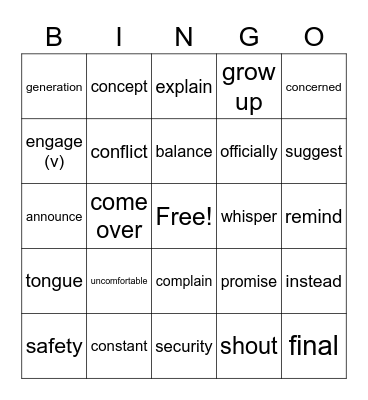 p.85 Bingo Card