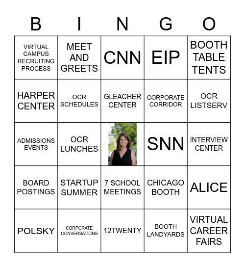 Jackie Campbell Bingo Card