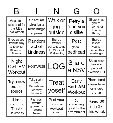 BEACH BLANKET BINGO Card