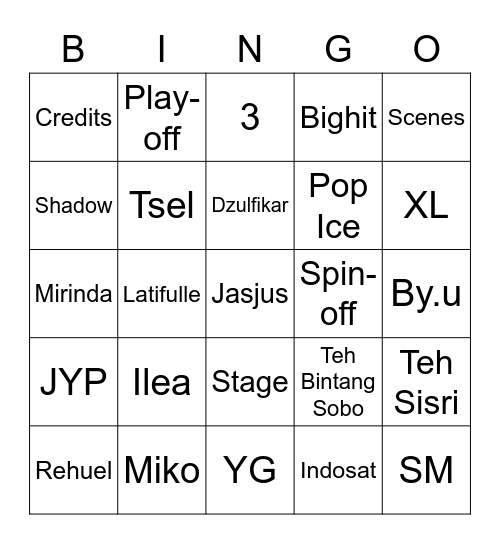 Elllllllll Bingo Card
