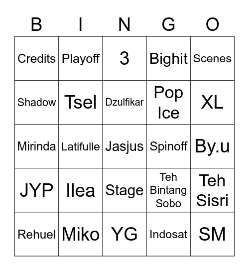 Punya dipuy Bingo Card