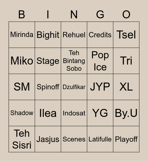Mikhaela's Bingo Card