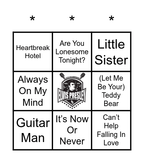 Vincentian Elvis Bingo! Bingo Card