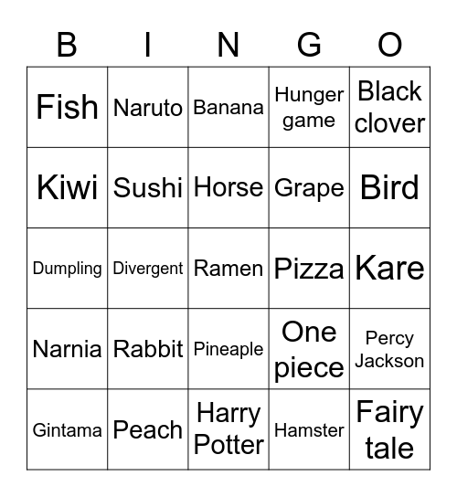 Asta's Bingo Board Bingo Card