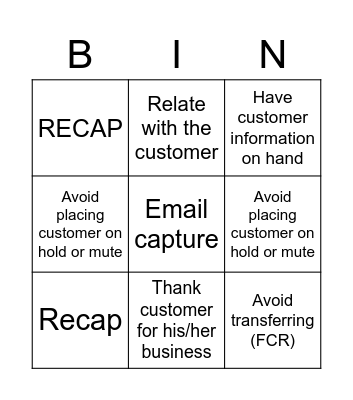 JD power-day Bingo Card