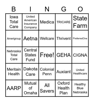 Registration Bingo Card