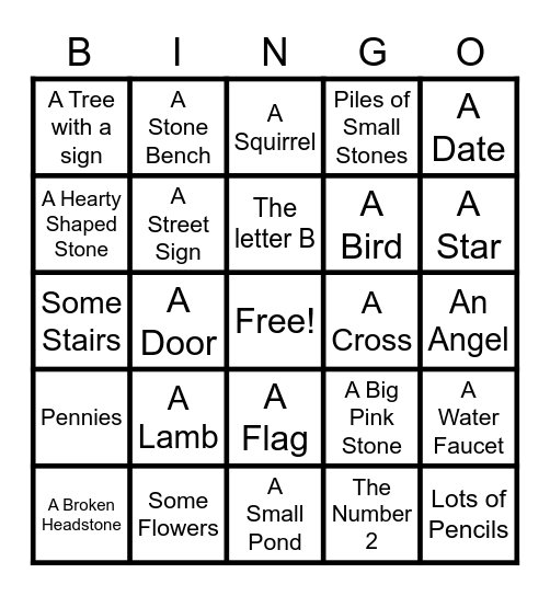 Sleepy Hollow Bingo (beginners) Bingo Card