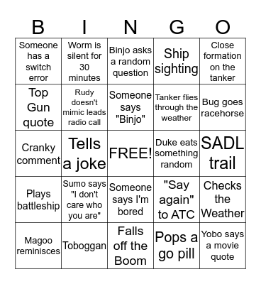 190 EFS Bingo Card