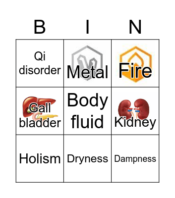 Traditional Chinese Medicine Bingo Card