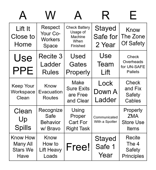 safety bingo winners