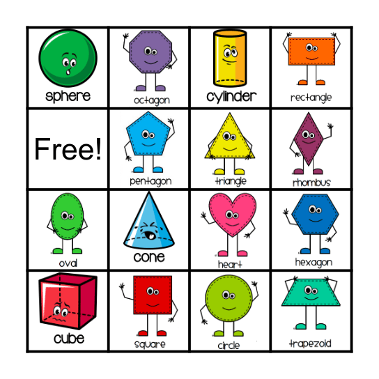 Shapes Bingo Card