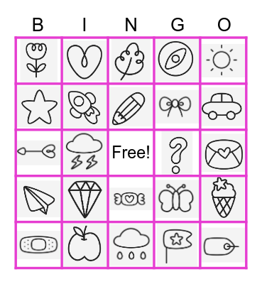 Simple Shapes Bingo Card