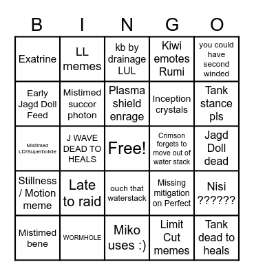 TEA BINGO Card