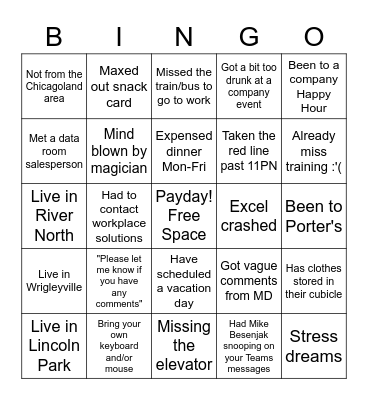 The IB Life Bingo Card