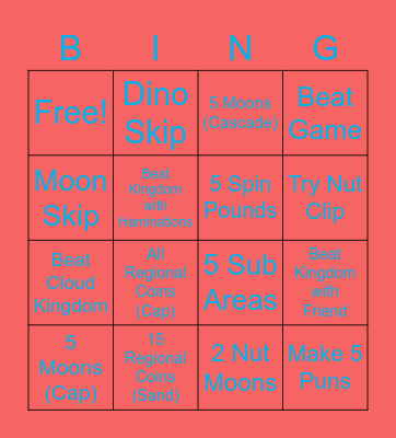 MARIO ODYSSEY Bingo Card