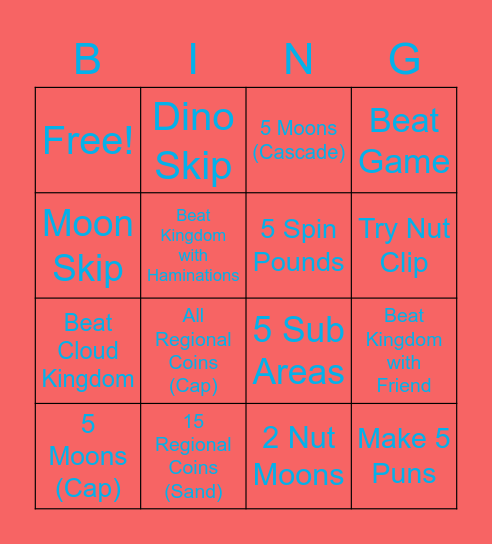 MARIO ODYSSEY Bingo Card