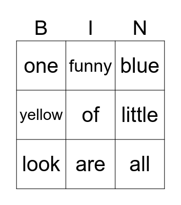 Tricky words 9W2 & 3 Bingo Card