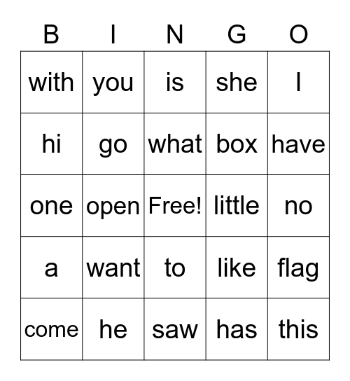 Grade 2   Unit 1 Bingo Card