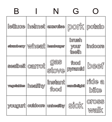 unit 7 and 8 words list prek4 Bingo Card