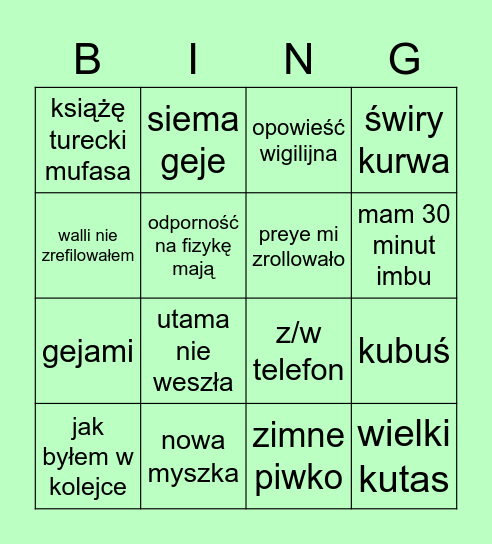 Cobry 3h Bingo Card