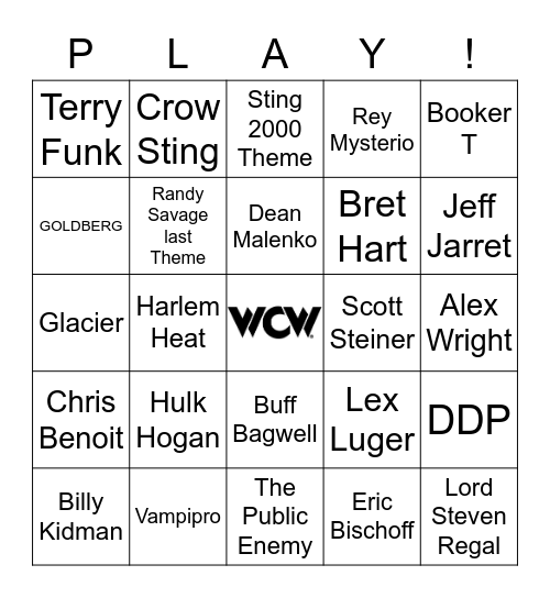 Where The Big Boys Bingo Card