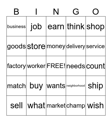 Unit 1.3 Vocabulary Bingo Card