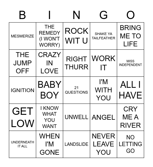 SONGS THAT TURNED ADULT THIS YEAR Bingo Card