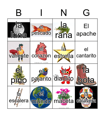 Loteria Mi Pueblito Bingo Card