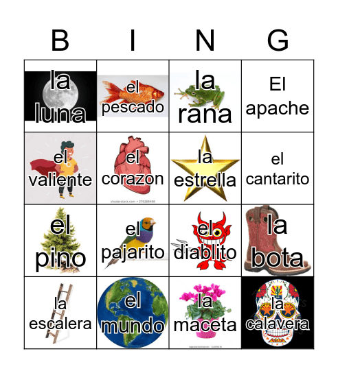 Loteria Mi Pueblito Bingo Card