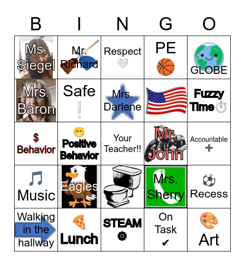 GLOBE Bingo! Bingo Card