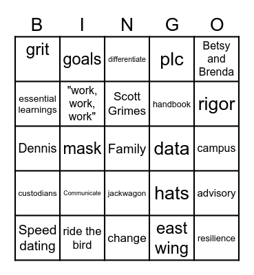 Blum Bingo- Welcome Back Bingo Card