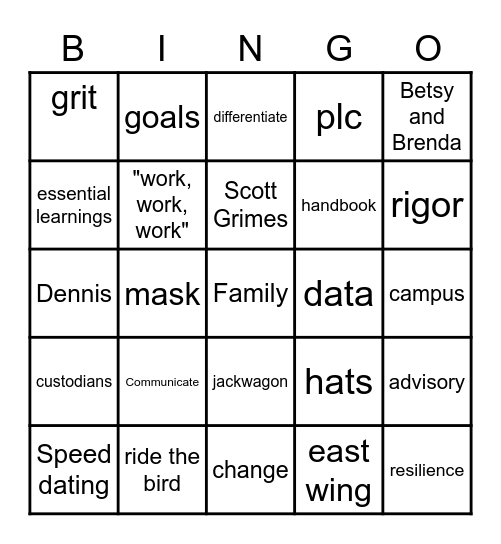 Blum Bingo- Welcome Back Bingo Card