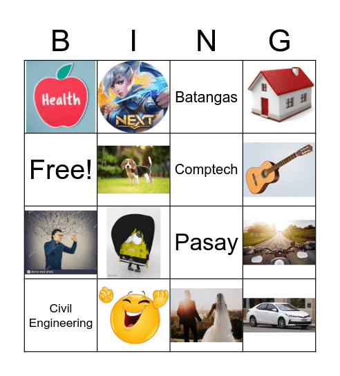 About me Bingo Card