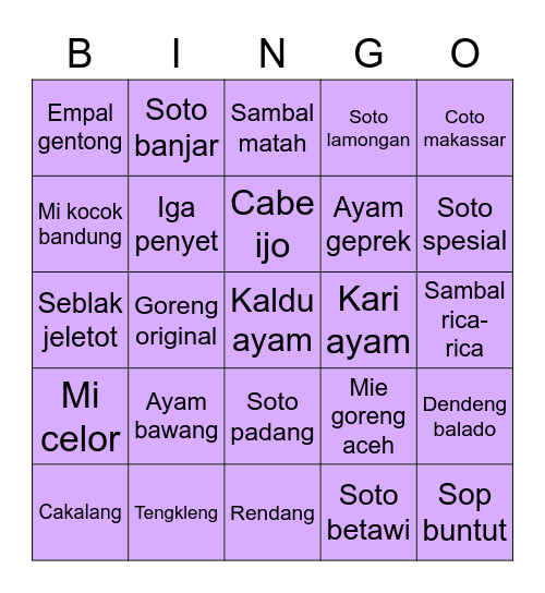 LA94JSJ Bingo Card
