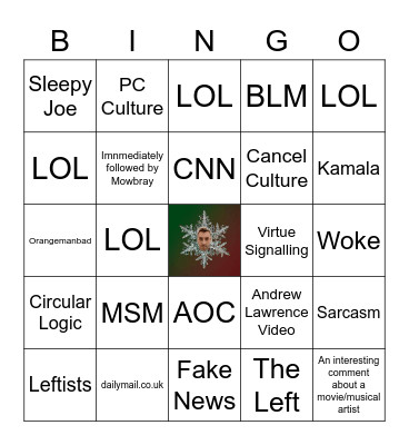Carter Bingo Card