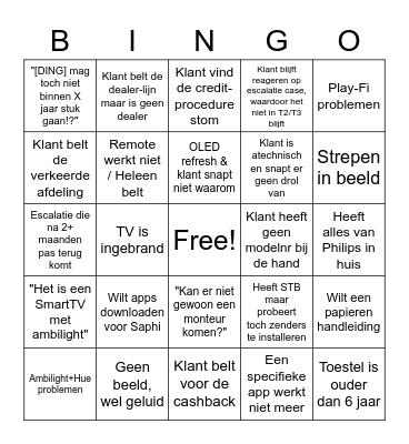 TV bingo Card