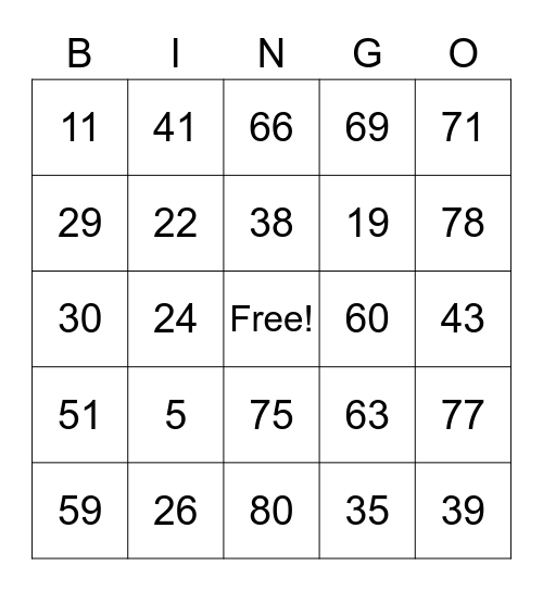LEON’S BIRTHDAY Bingo Card