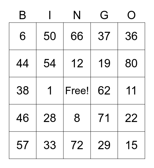 LEON’S BIRTHDAY Bingo Card