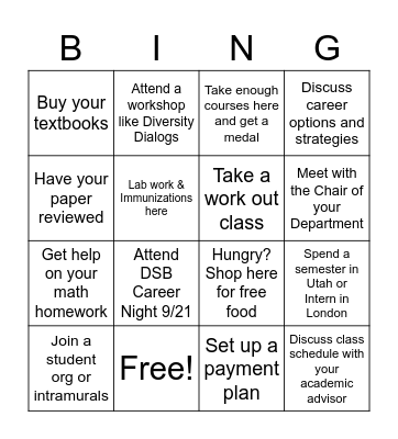 DSB Mastodon Open House Bingo Card