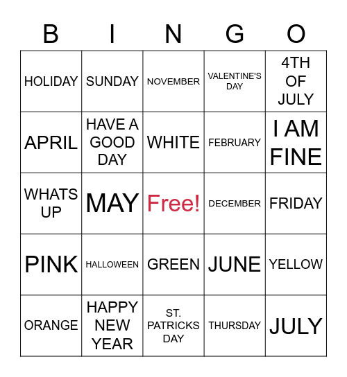 ASL BINGO Card