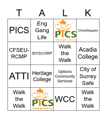 REACH WALK PASSPORT Bingo Card