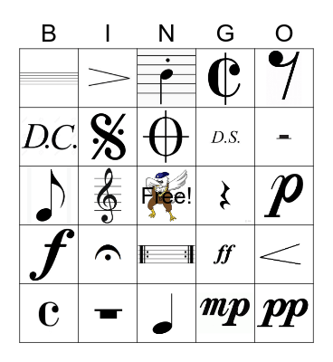 Back-to-Band Bingo Card