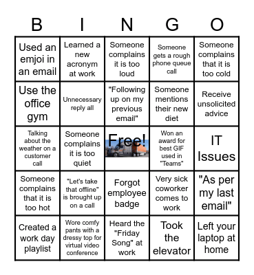 Office Bingo! Bingo Card