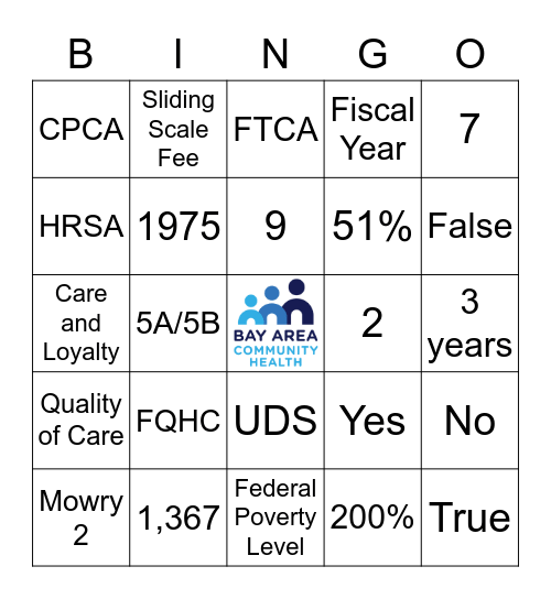 BACH Bingo Game 2 Bingo Card