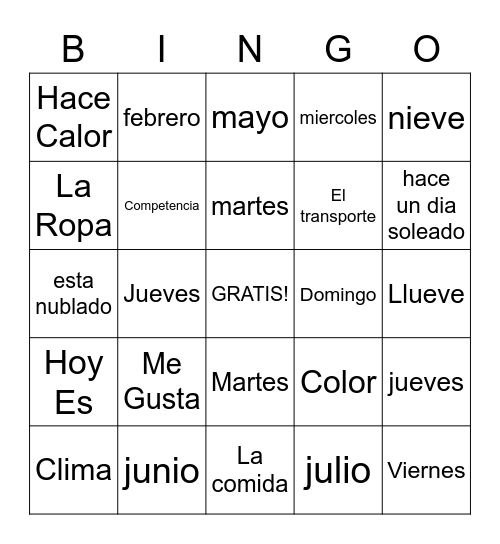 Bingo Card