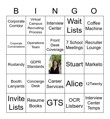 Jackie Campbell - 3 Bingo Card