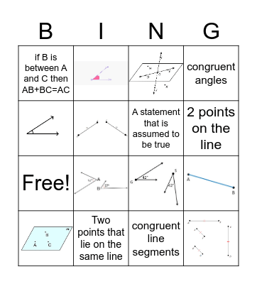 GEOMETRY BINGO Card