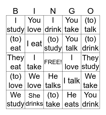 5 Bingo Card