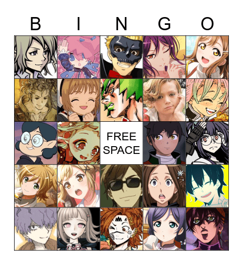 Favorite Character Bingo Card