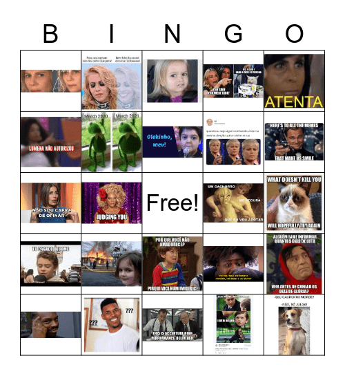 MEME Bingo Card